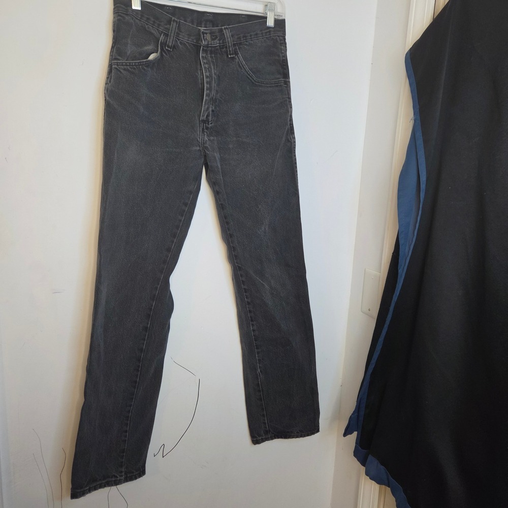 Rustler Mens Straight Leg Jeans Faded Black 100% Cotton Denim 30x32 Mexico